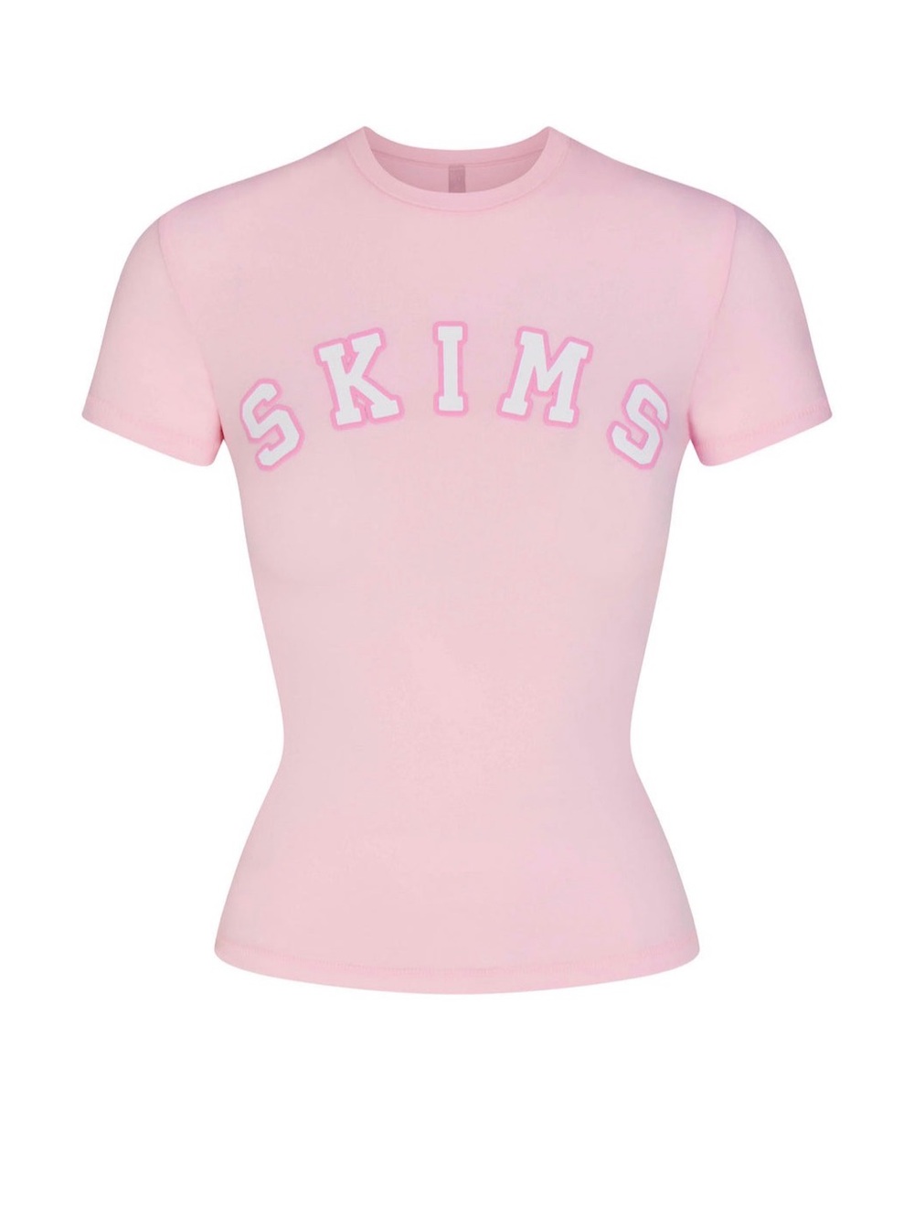 SKIMS Pink Cotton Jersey Logo T-Shirt NWT Limited Edition - Picture 2 of 5